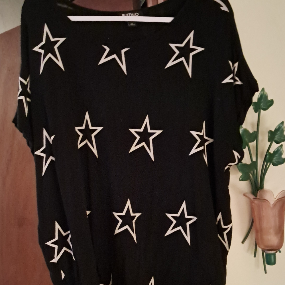 Buffalo David Bitton Black Star Pattern Tee